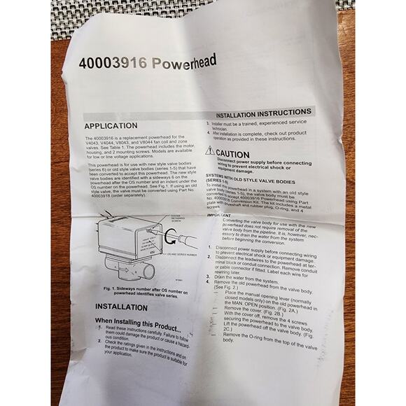 for v8043e1012 Zone Valve Honeywell, 40003916-026 Power Replacement Head, - Picture 4 of 4